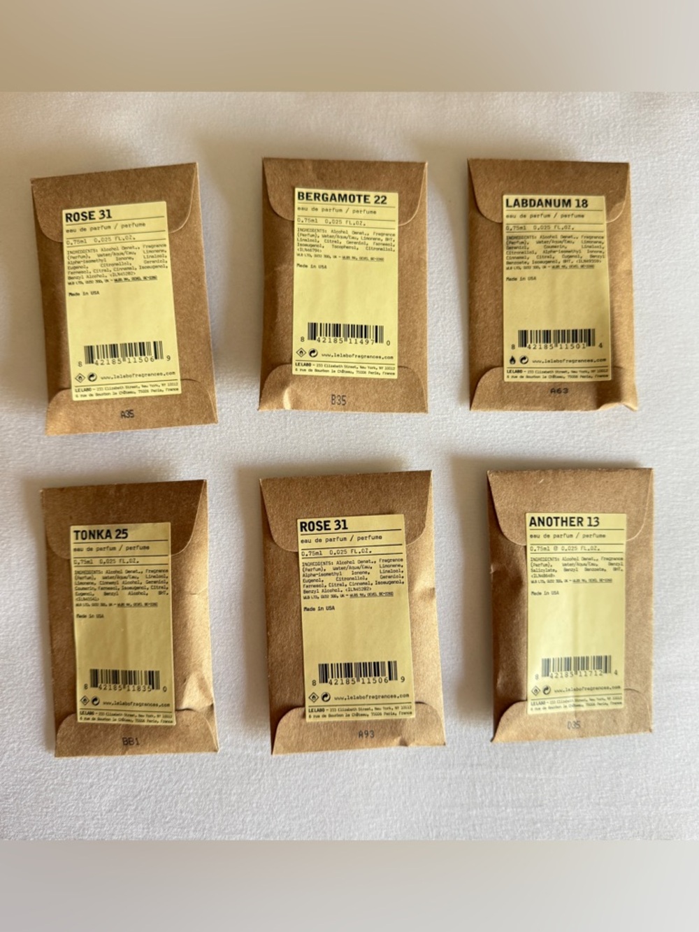 Le Labo Fragrance Samples Set